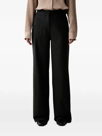 Marc O'polo Glen Pressed-crease Tailoredtrousers In Black