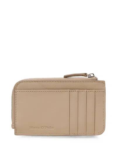 Marc O'polo Grained-texture Wallet In Red
