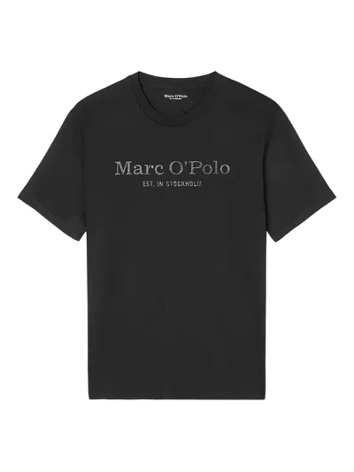 Marc O'polo Graphic-logo T-shirt In Black