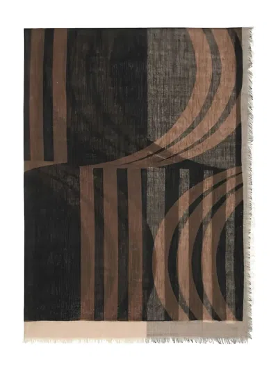 Marc O'polo Graphic-patterned Fringed Scarf In Multi