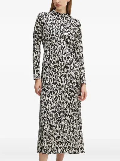 Marc O'polo Graphic-print Midi Dress In Animal Print