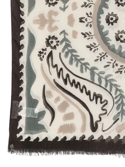 Marc O'polo Graphic-print Fringed Scarf In Multi