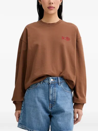 Marc O'polo Graphic-print Sweater In Brown