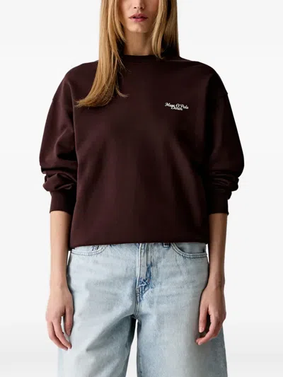 Marc O'polo Graphic-print Sweatshirt In Brown