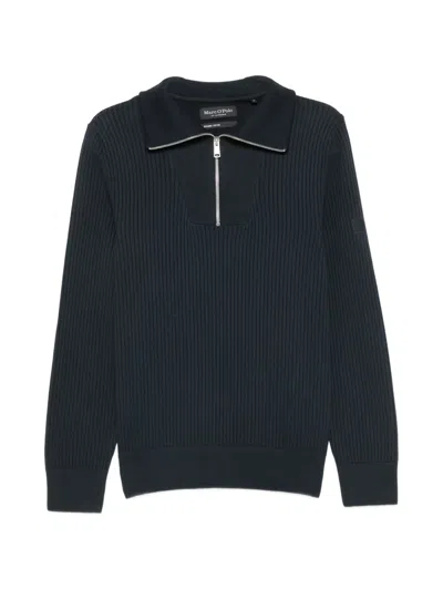Marc O'polo Half-zip Sweater In Black