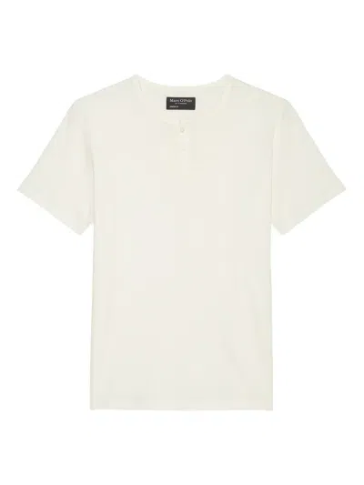 Marc O'polo Henley Short-sleeves T-shirt In White