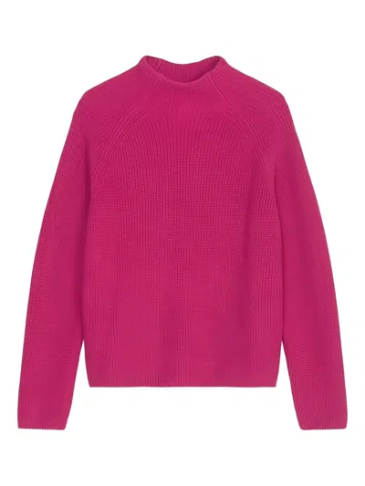 Marc O'polo High-neck Ribbed Sweater In Pink