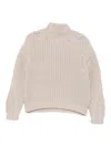 Marc O'polo High-neck Wool Sweater In Neutral