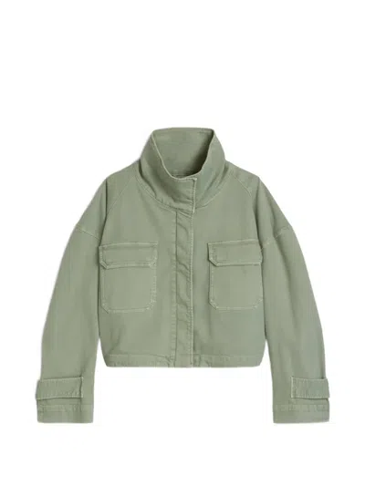 Marc O'polo High-neck Denim Jacket In Green
