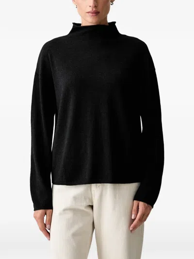 Marc O'polo High-neck Drop-shoulder Sweater In Black