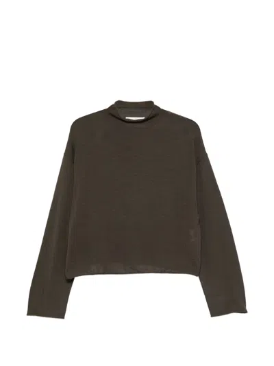 Marc O'polo High-neck Drop-shoulder Sweater In Brown
