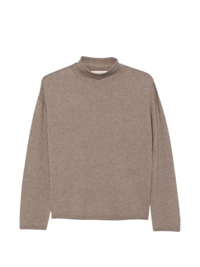 Marc O'polo High-neck Drop-shoulder Sweater In Neutral