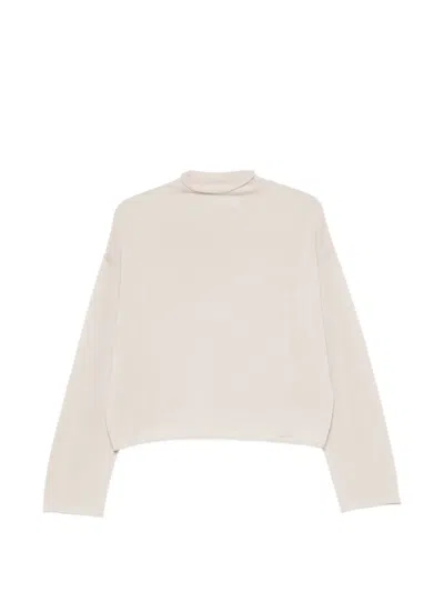 Marc O'polo High-neck Fine-knit Sweater In Neutral