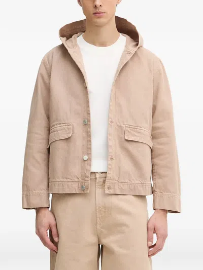 Marc O'polo Hooded Denim Jacket In Neutral