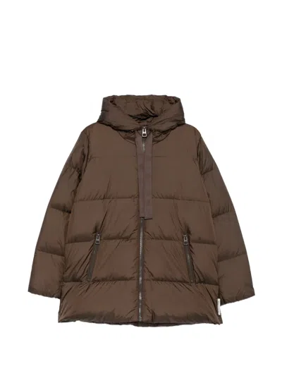 Marc O'polo Hooded Puffer Jacket In Brown