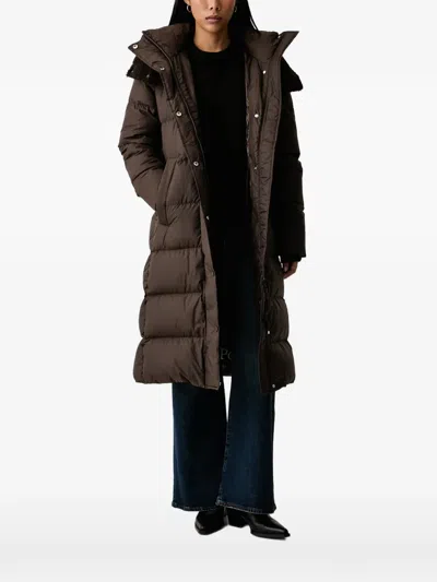 Marc O'polo Hooded Quilted Jacket In Brown