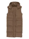 Marc O'polo Hooded Quilted Vest In Brown
