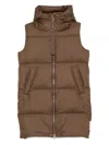 Marc O'polo Hooded Quilted Vest In Brown