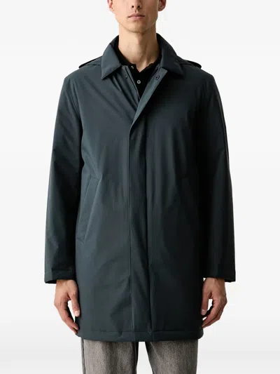 Marc O'polo Hooded Raincoat In Blue