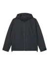 Marc O'polo Hooded Zip-up Jacket In Blue