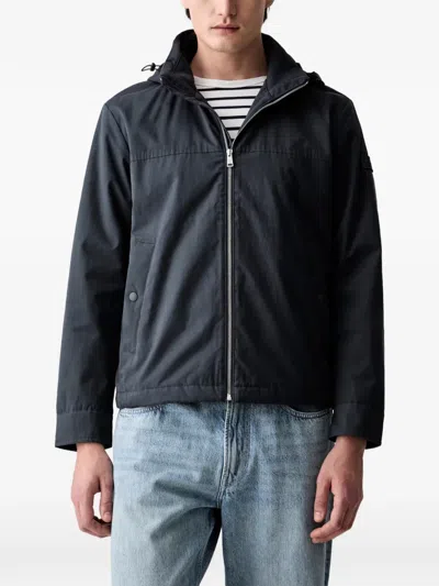 Marc O'polo Hooded Zip-up Jacket In Gray