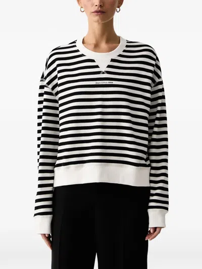 Marc O'polo Horizontal-stripe Sweatshirt In White