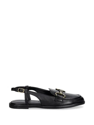 Marc O'polo Horsebit Slingback Loafers In Black