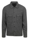 Marc O'polo Houndstooth-check Button-up Overshirt In Green