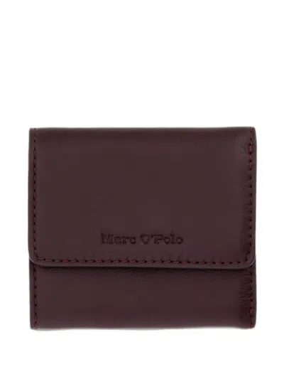 Marc O'polo Jean Logo-debossed Leather Wallet In Burgundy