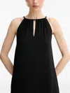 Marc O'polo Keyhole Neck Sleeveless Midi Dress In Black