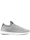 Marc O'polo Knit Ribbed Sneakers In Gray