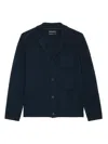 Marc O'polo Knitted Button-up Blazer In Blue