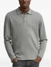 Marc O'polo Knitted Polo Shirt In Gray