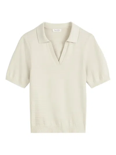 Marc O'polo Knitted Polo Shirt In Neutral