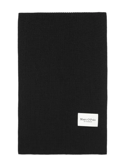 Marc O'polo Knitted Scarf In Black