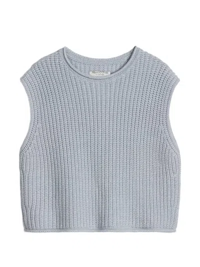 Marc O'polo Knitted Vest In Blue