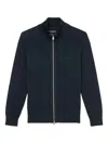 Marc O'polo Knitted Zip-up Cardigan In Blue