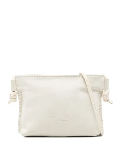 Marc O'polo Knotted Suede Crossbody Bag In Neutral