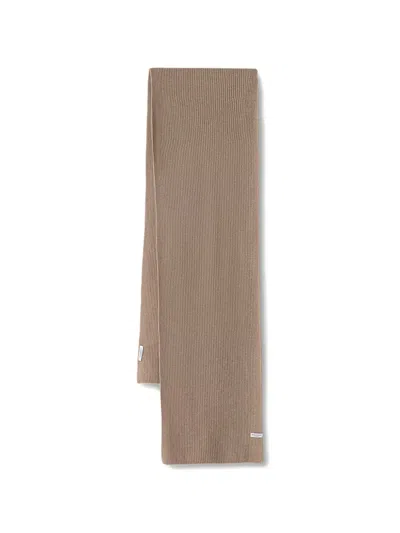 Marc O'polo Lab Medium Ribbed-knit Scarf In Neutral