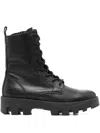 Marc O'polo Lace-up Chunky Sole Boots In Black