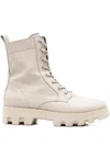 Marc O'polo Lace-up Chunky Sole Boots In Neutral