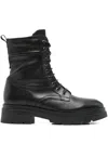 Marc O'polo Lace-up Leather Boots In Black