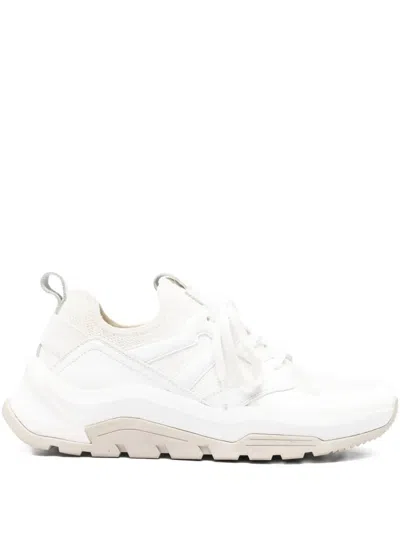 Marc O'polo Lace-up Panelled Sneakers In White