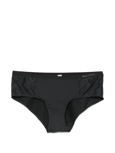 Marc O'polo Lace-panel Briefs In Black