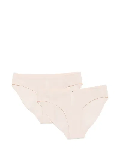 Marc O'polo Laser-cut Logo-print Briefs (set Of Two) In Pink