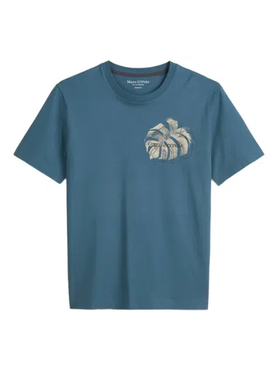 Marc O'polo Leaf-print T-shirt In Green