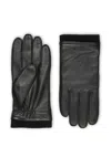 Marc O'polo Leather Gloves In Black