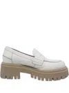 Marc O'polo Leather Platform Loafers In Gray