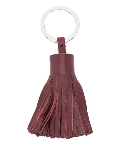 Marc O'polo Leather Tassel Keyring In Brown