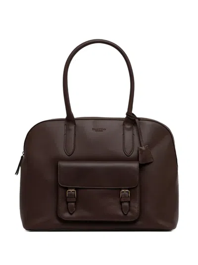 Marc O'polo Leather Tote Bag In Brown